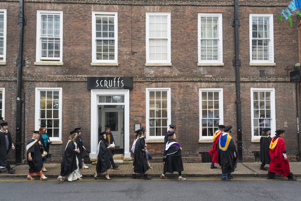 CSVPA Graduation procession through Cambridge