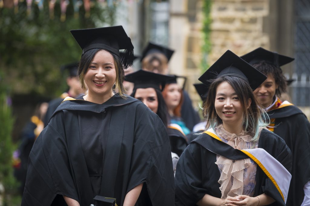 CSVPA graduates walking to their graduation